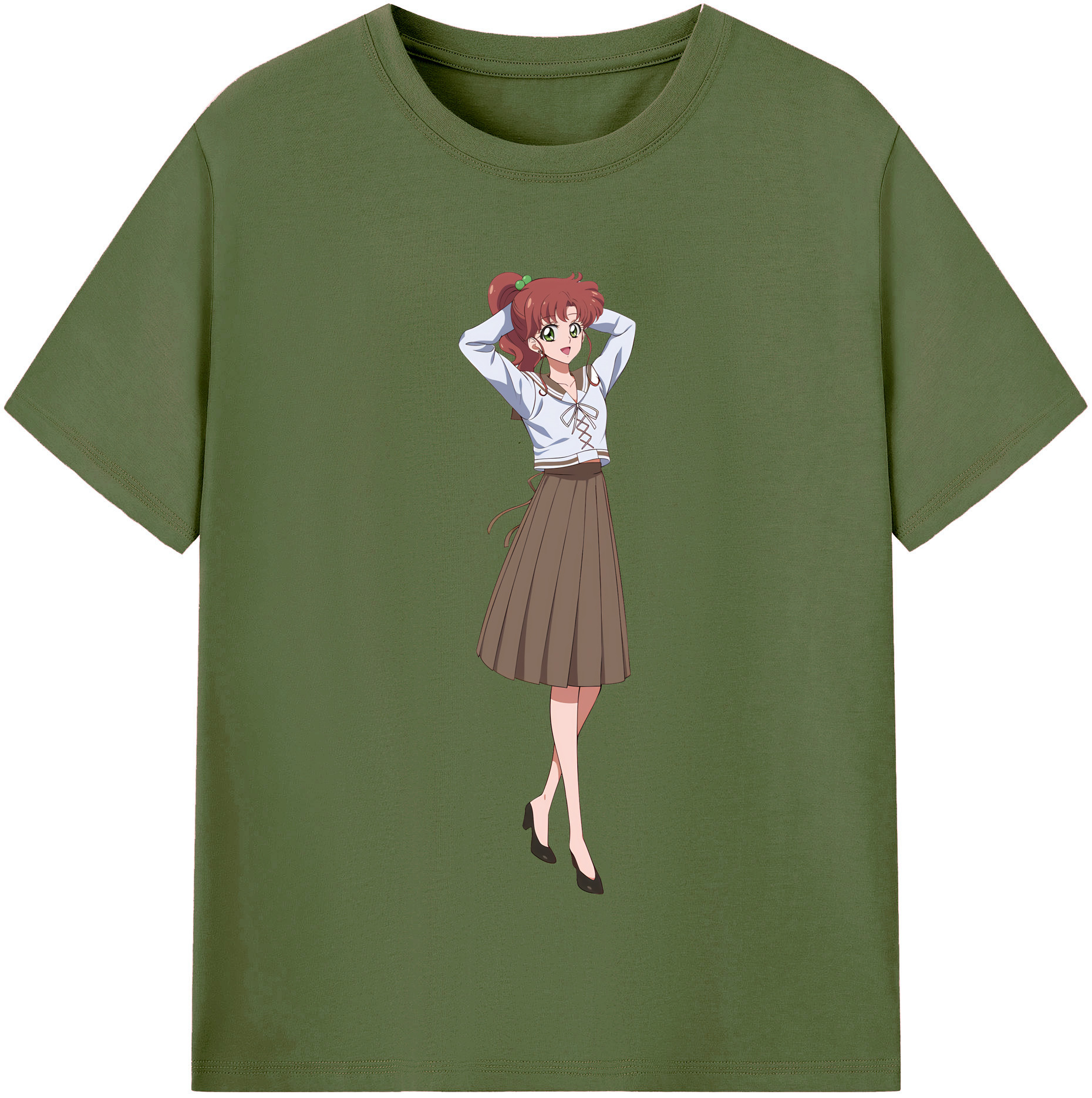 （画像用） 美少女戦士セーラームーン 木野 まこと きの まこと Sailor Moon Kino Makoto （セーラージュピター；Sailor Jupiter） 綿100％半袖Tシャツ（フロントプリント）